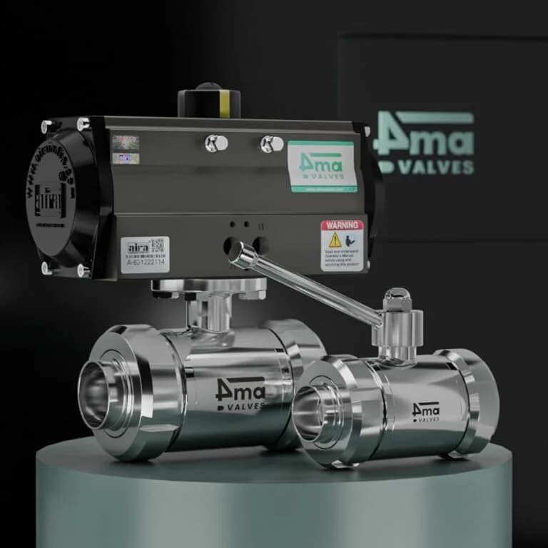 2 way Sanitary Ball Valve SMS Union End