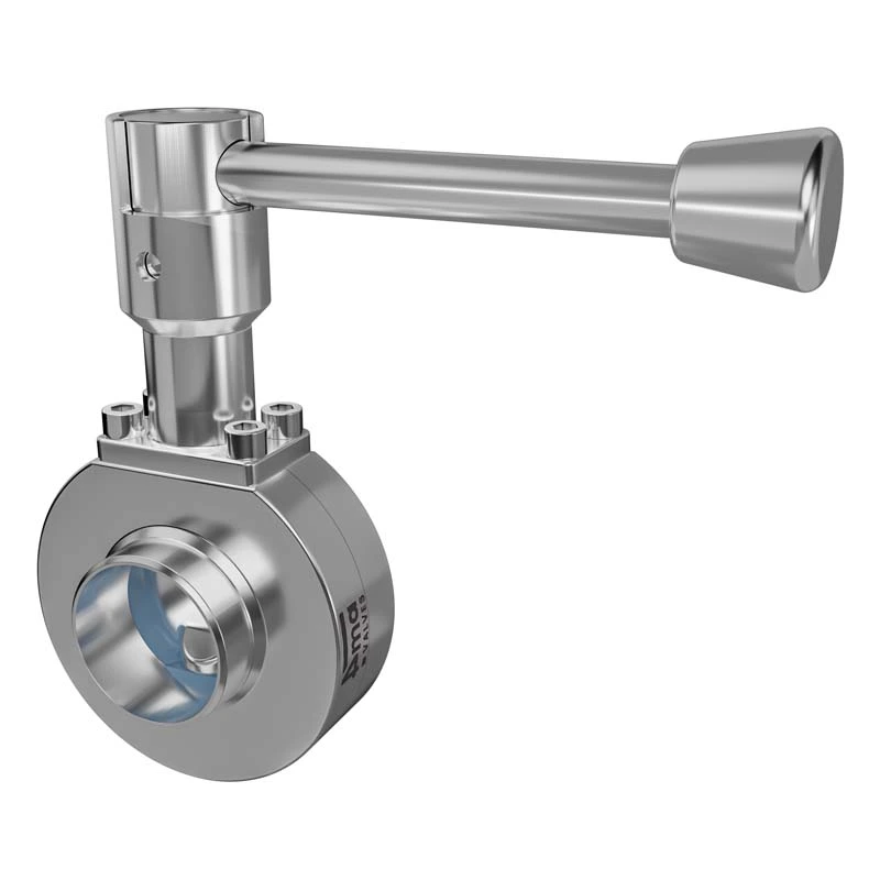 Manual Sanitary Butterfly Valve Weldable End