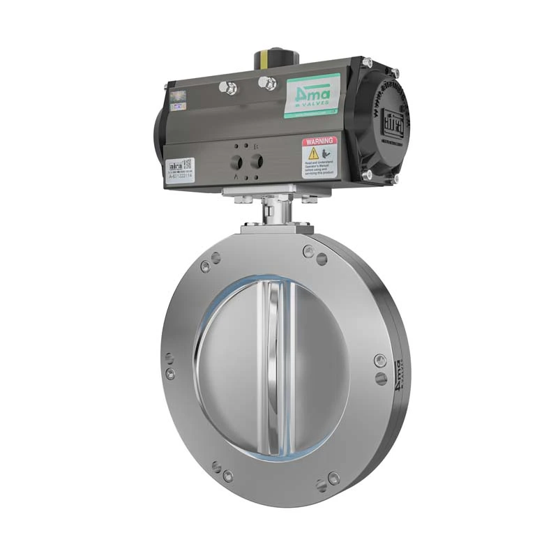 Pneumatic Sanitary Butterfly Valve Multiflaper