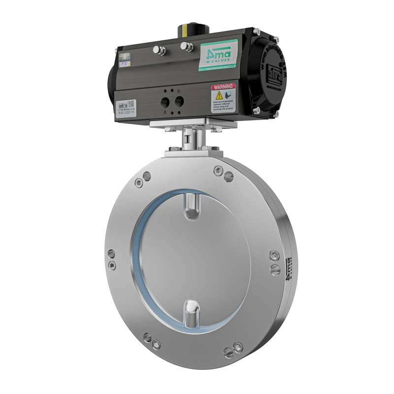 Pneumatic Sanitary Butterfly Valve Wafer End