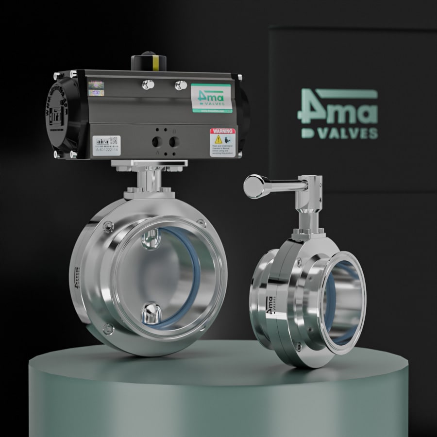 Sanitary Butterfly Valve Tc End