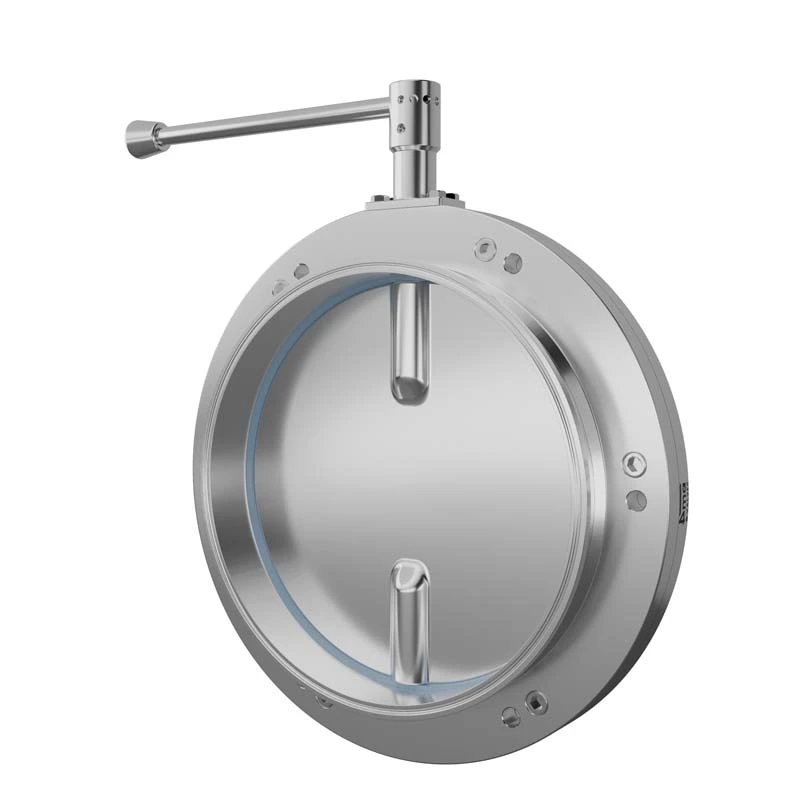 Manual Sanitary Butterfly Valve One Side Wafer & One Side Tc End, Liner End, Neck End