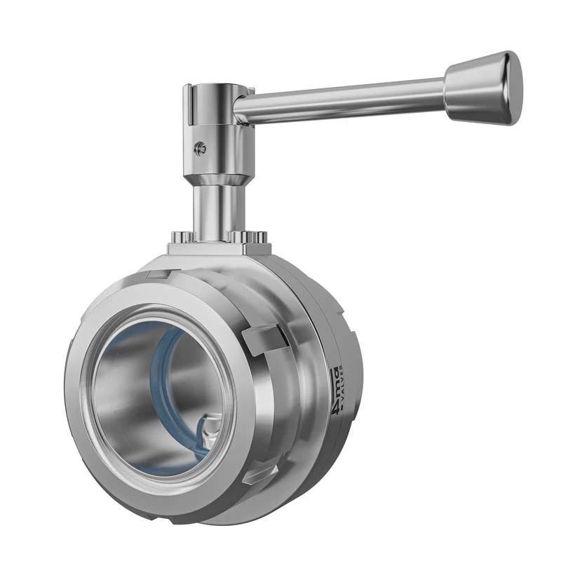 Manual Sanitary Butterfly Valve Sms Union End