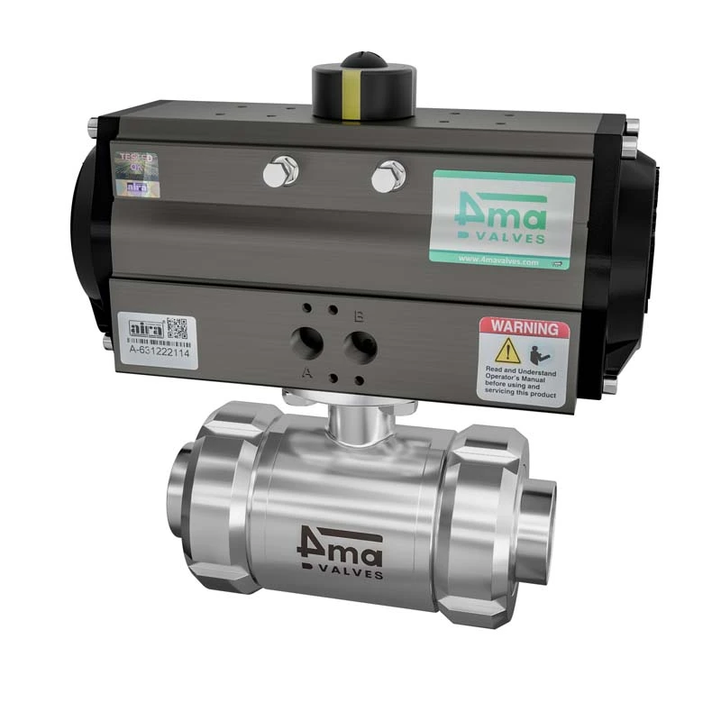 Manual 2 way Sanitary Ball Valve SMS Union End