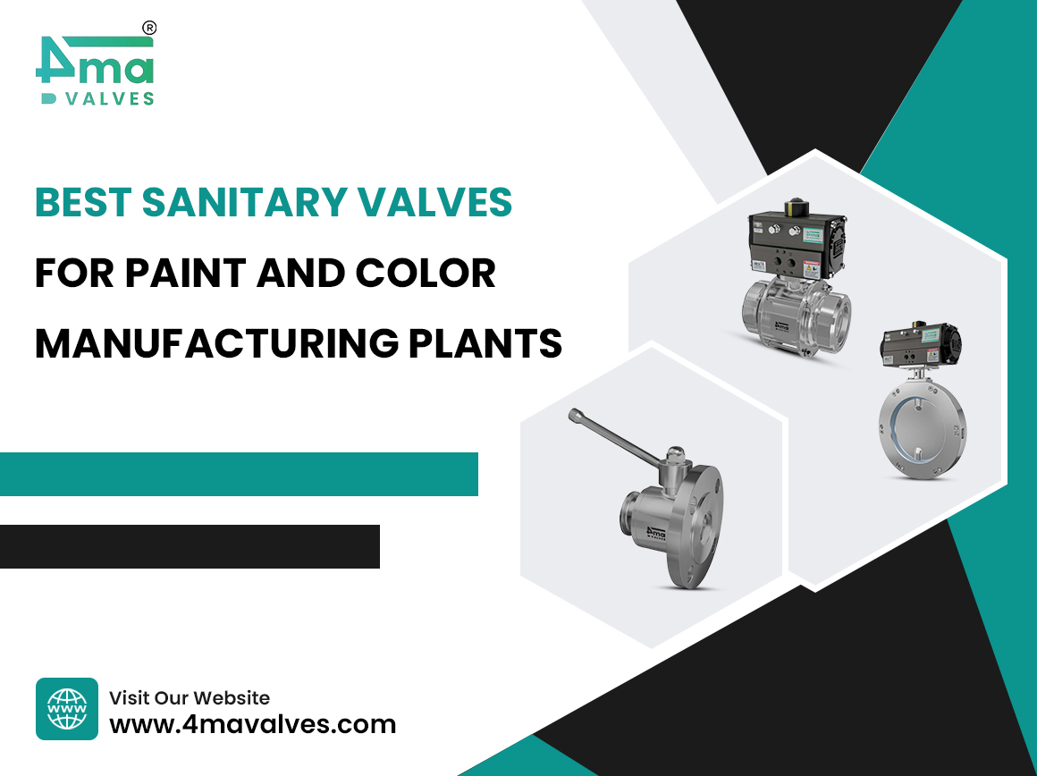 sanitary valve for paint and colour